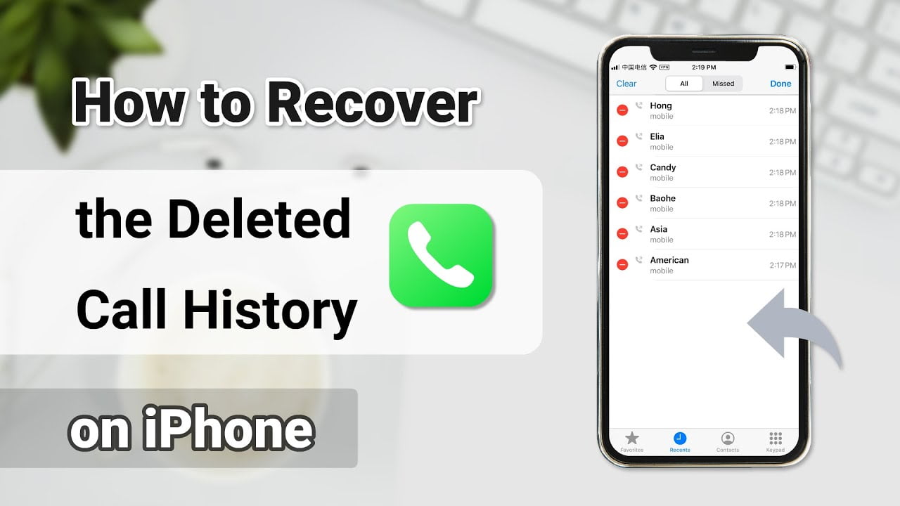 How to Recover Call History on iPhone without Computer