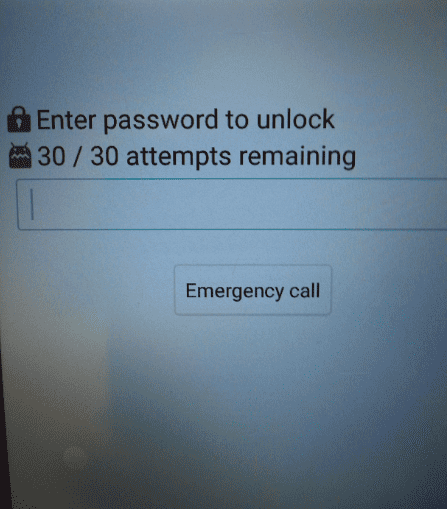 How To Solve "Enter Password To Unlock 30/30 Attempts Remaining?"
